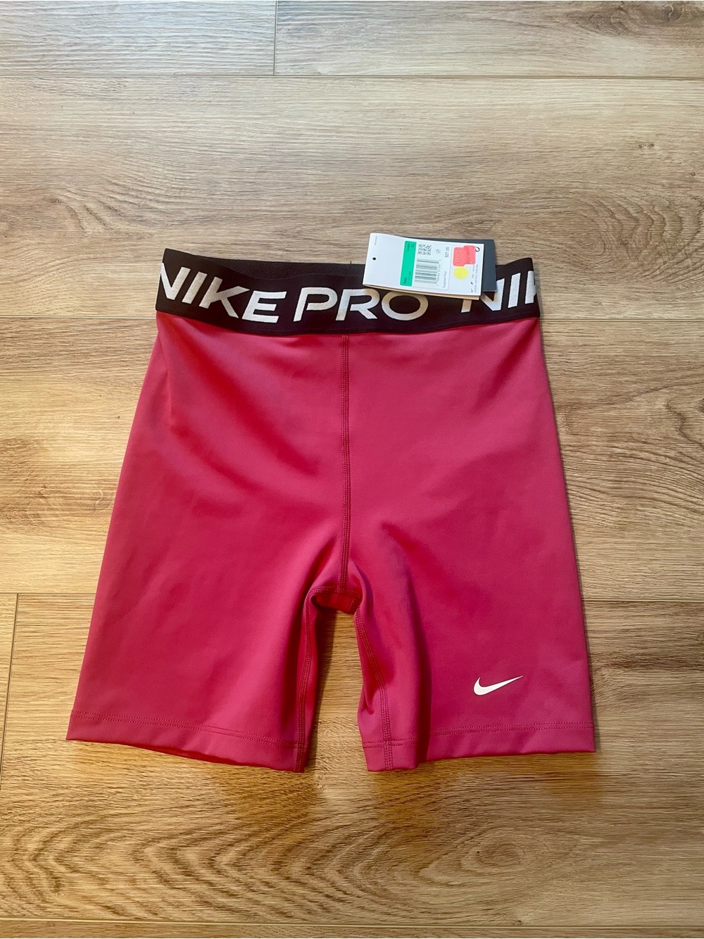 Nike Pro Pink-Red Compression Bike Shorts